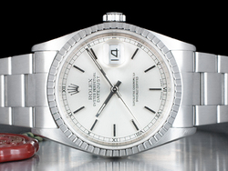 Rolex Datejust 36 Argento Oyster 16220 Silver Lining